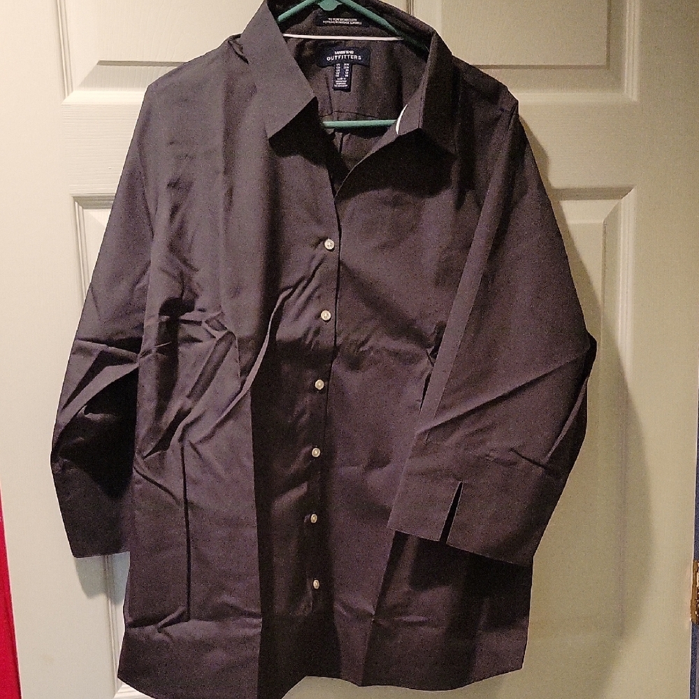 Lands' End No-iron Broadbent Soapstone Button-Up Shirt